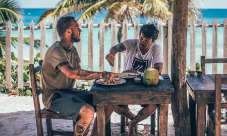 Salt&Silver founders eating and getting inspiration at the beach