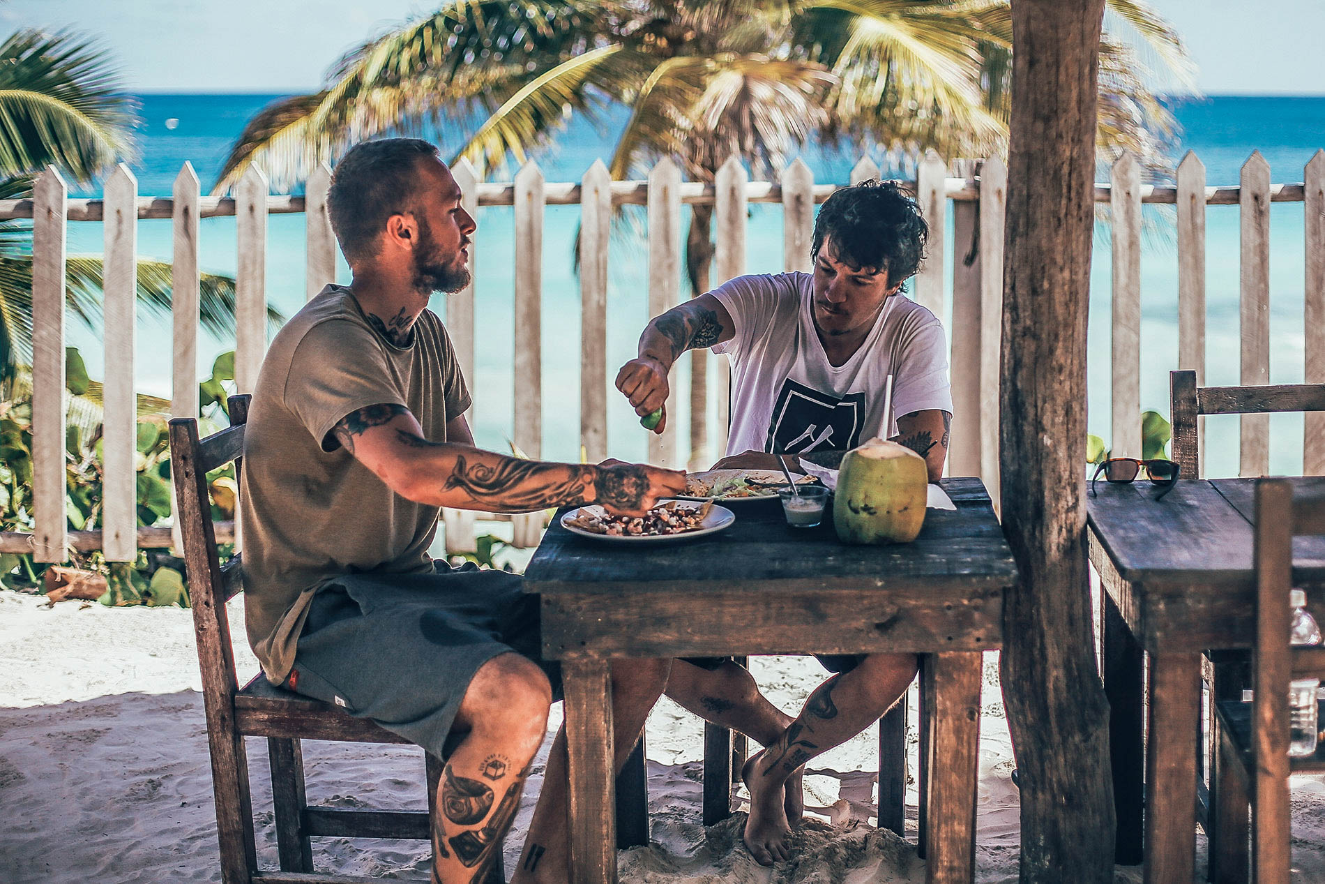 Salt&Silver founders eating and getting inspiration at the beach