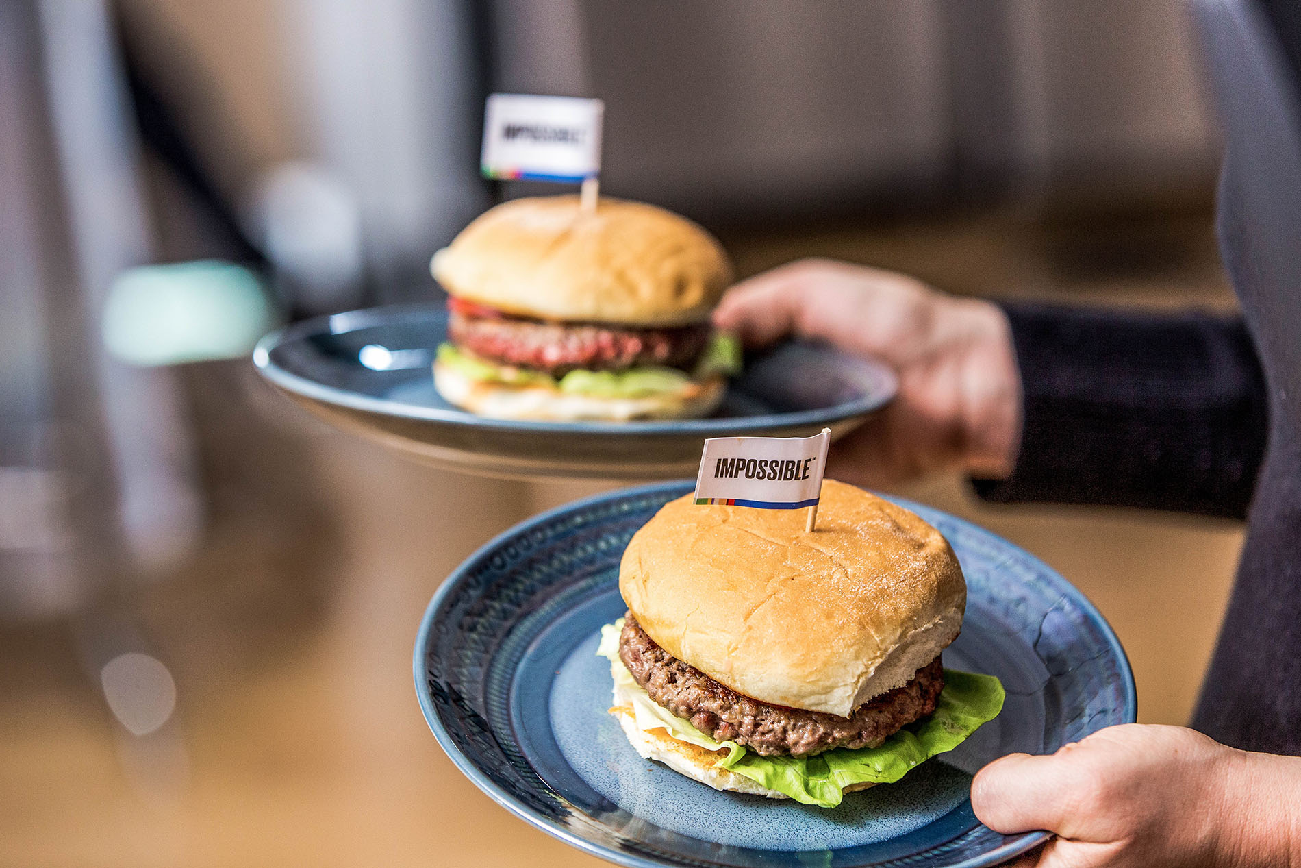 Plant based burger by Impossible Foods