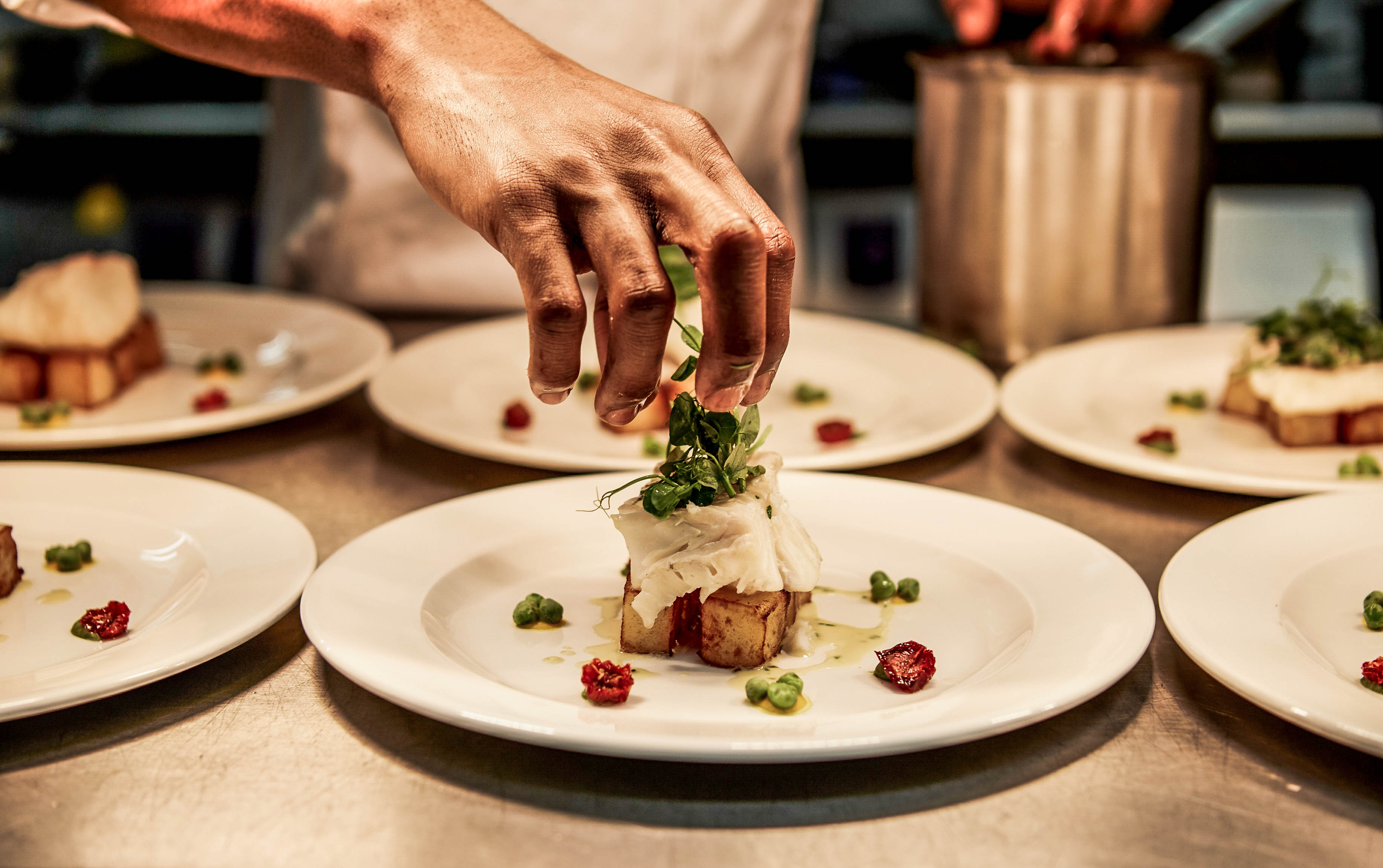 Gourmet food served by prisoners - the Clink is on prison property.