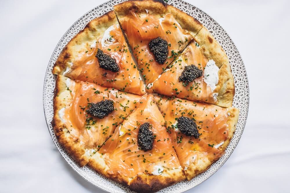 Smoked Salmon Pizza at Spagoby Wolfgang Puck