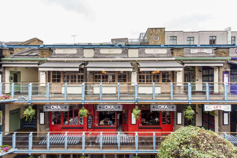 Exterior view of the Darjeeling Express in London