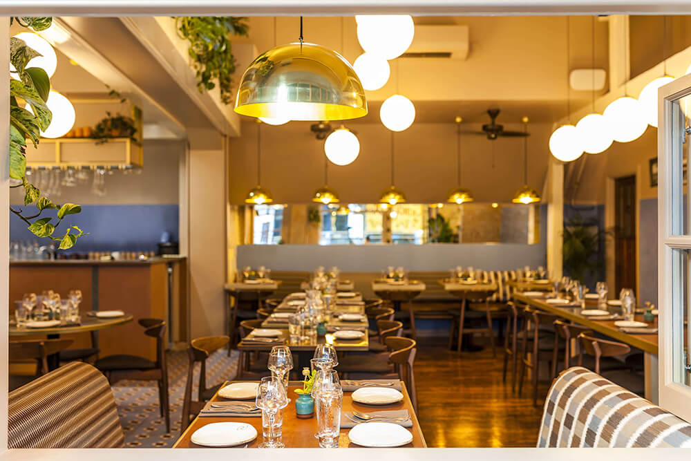 Lovingly laid tables in the restaurant of Asma Khan