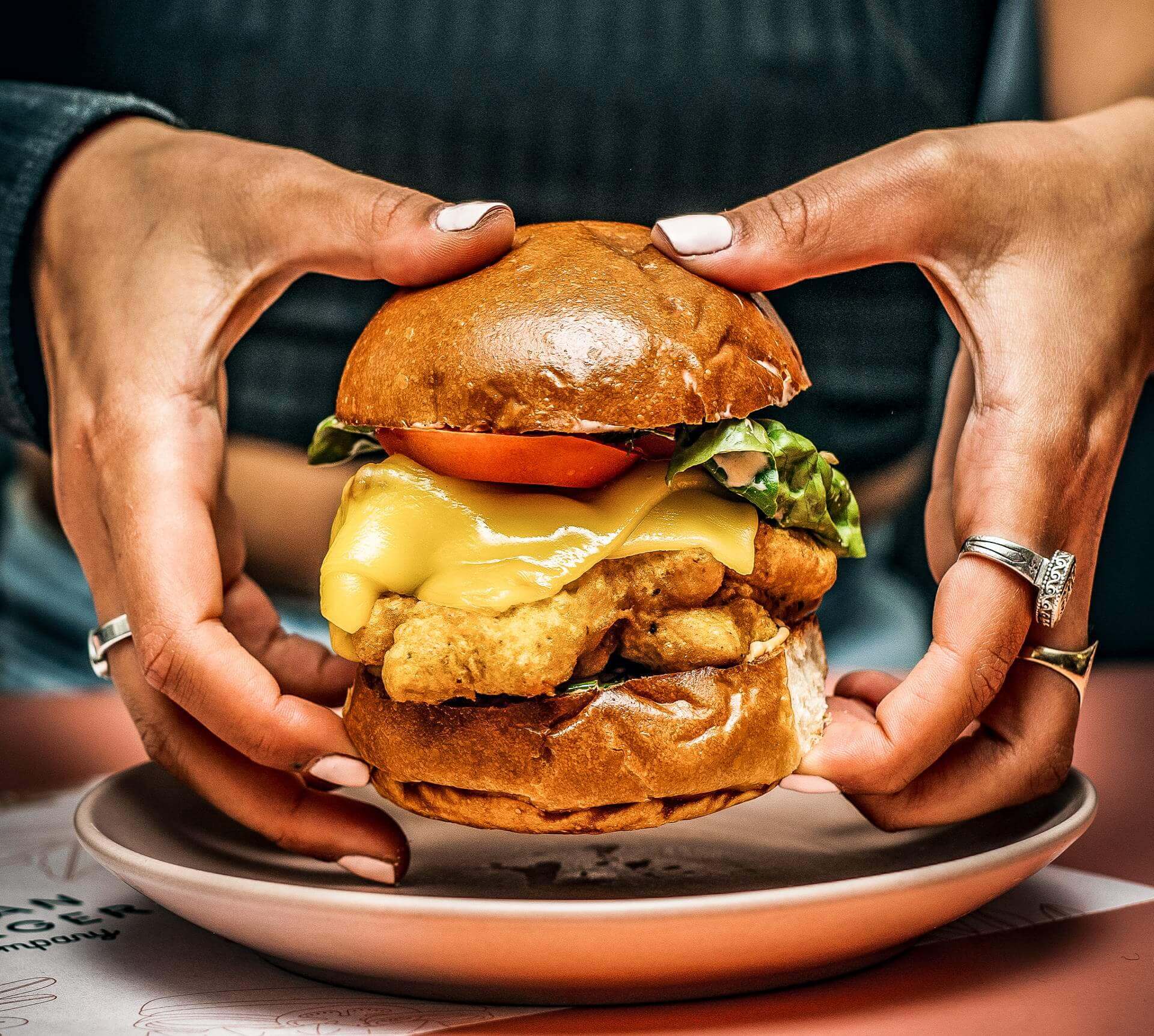 Plant-based burger by Clean Kitchen Club