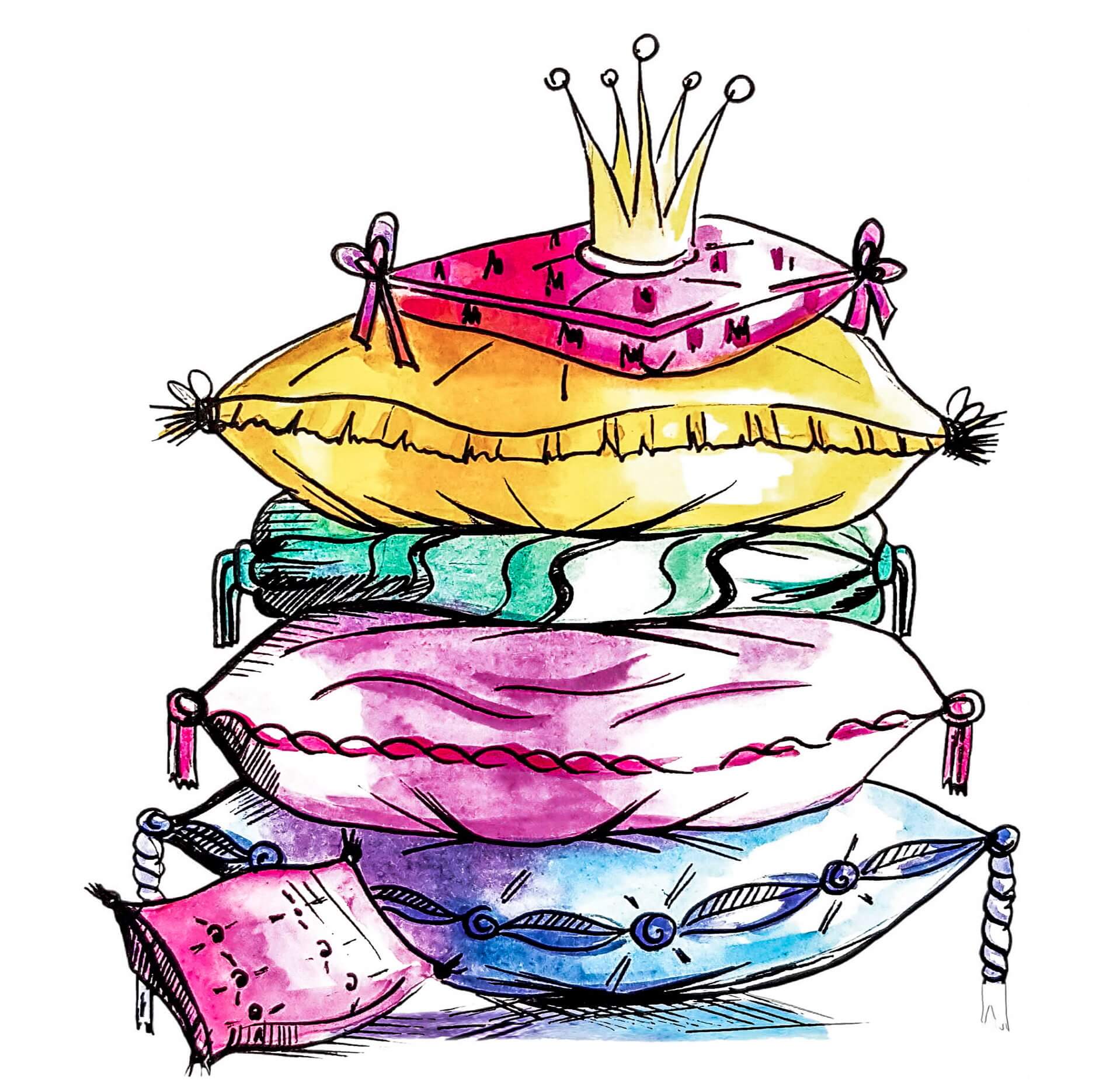 Drawing pillow - sleep like a king