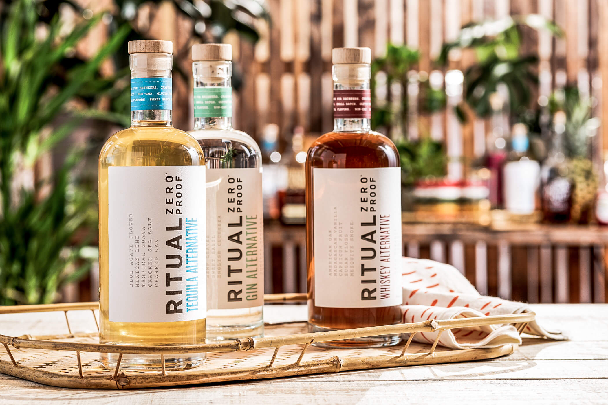 Non-alcoholic alternatives to spirits such as whiskey, vodka or gin by Ritual Proof