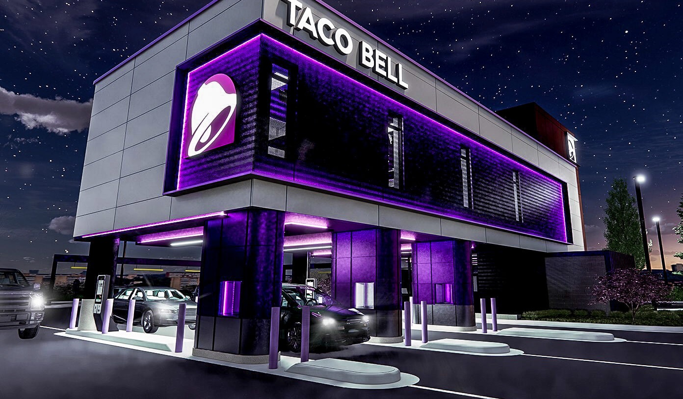 Wie viele Drive-thru Schalter haben die neuen Taco-Bell Restaurants?