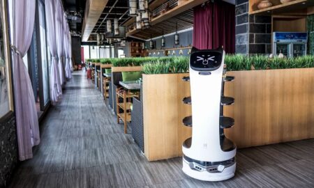 What are the arguments in favor of using robots in the catering industry?