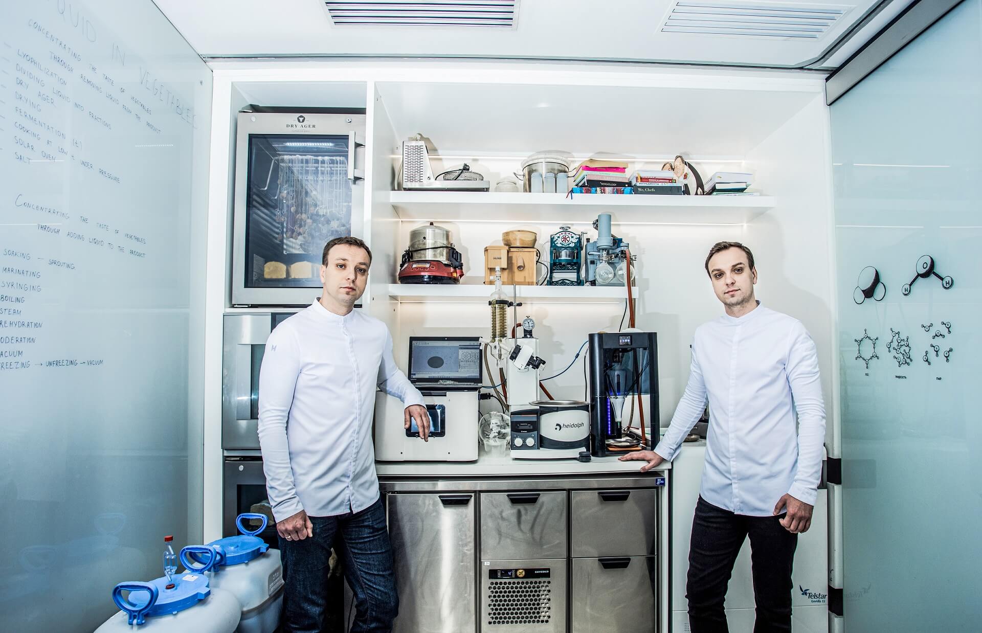 The twins Ivan & Sergey standing in their lab - for them digitization is the future