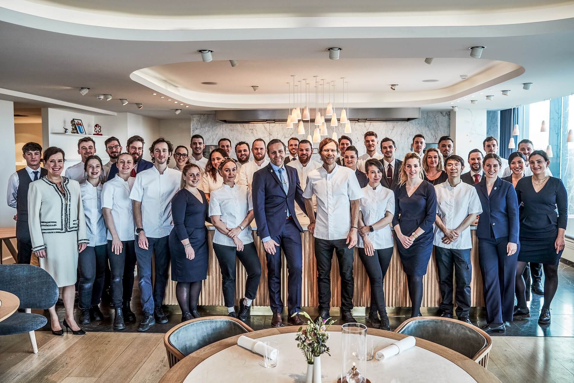 Ein starkes Restaurant Team steht hinter dem Geranium 