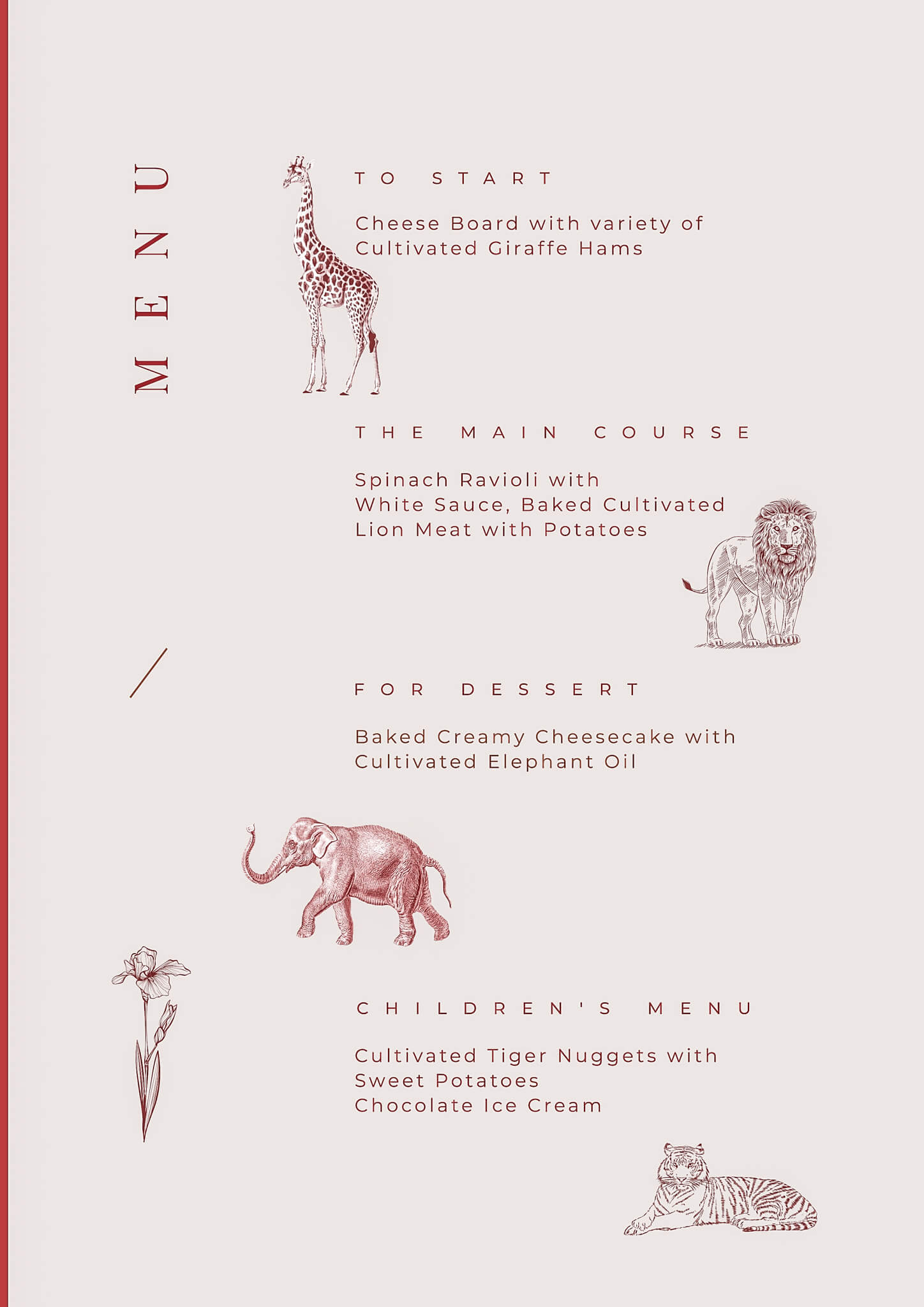 Exotic menu with in vitro meat - exciting, fascinating and sustainable