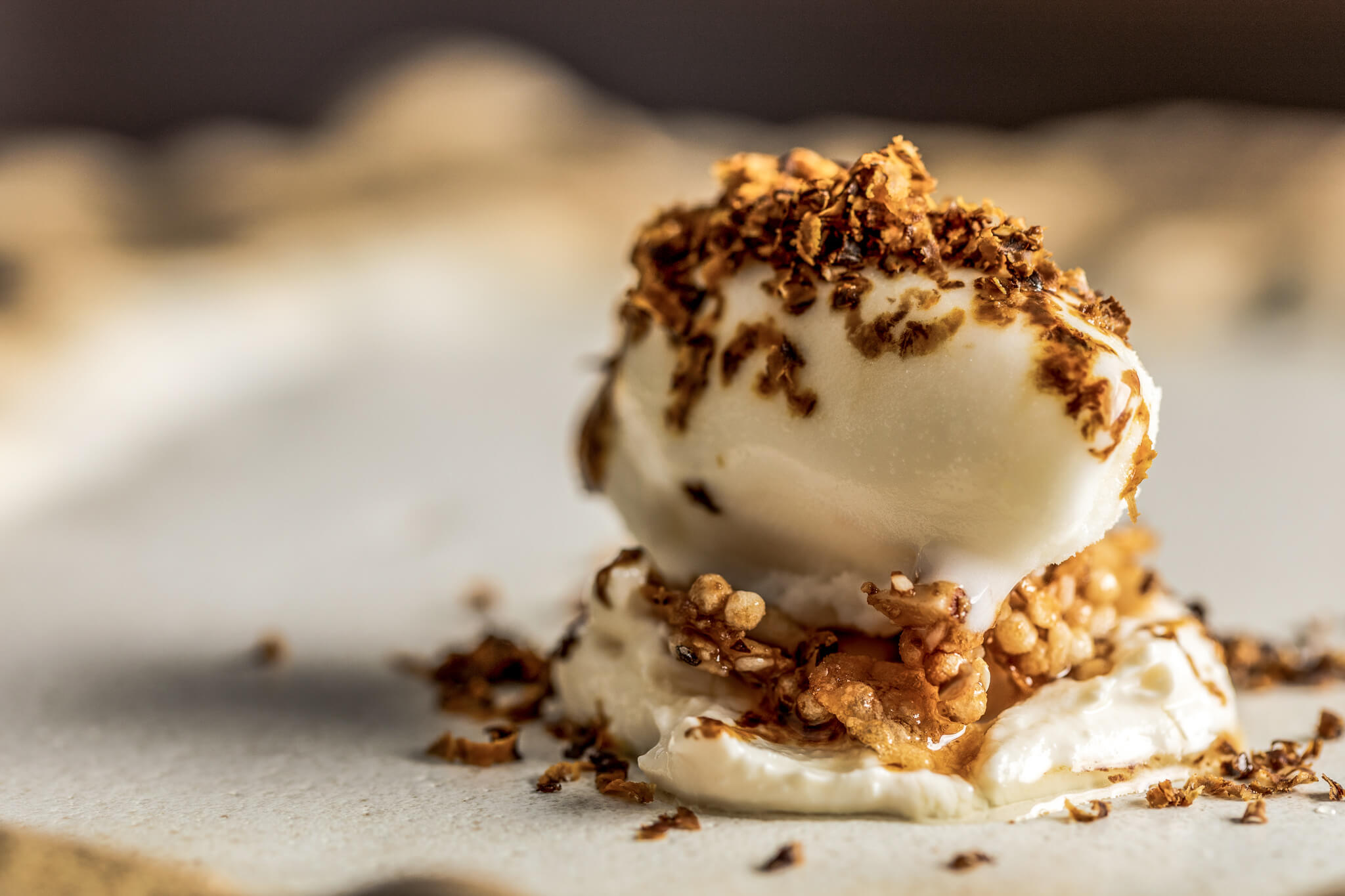 Dessert by Manu Buffara - made from fresh regional yogurt and honey