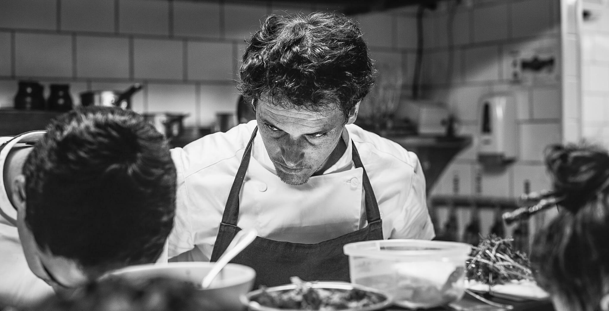 Rodolfo Guzmán in the kitchen