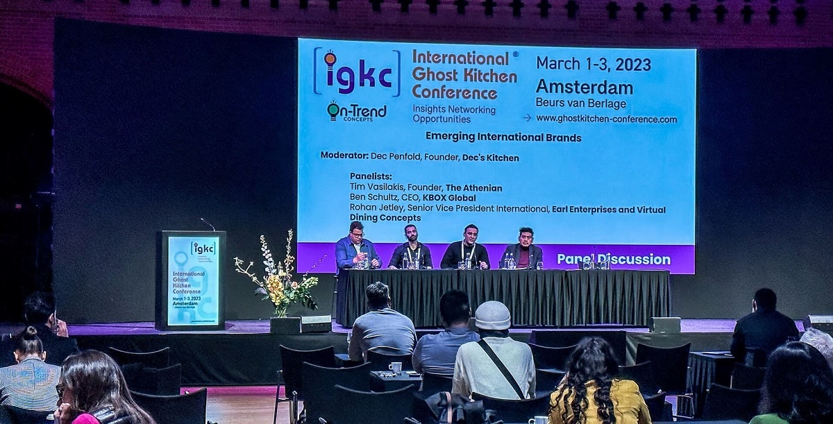 Tim Vasilakis, Ben Schultz, Rohan Jetley auf der Internationalen Ghost Kitchen Conference zum Thema Veränderungen im Food Delivery-Geschäft