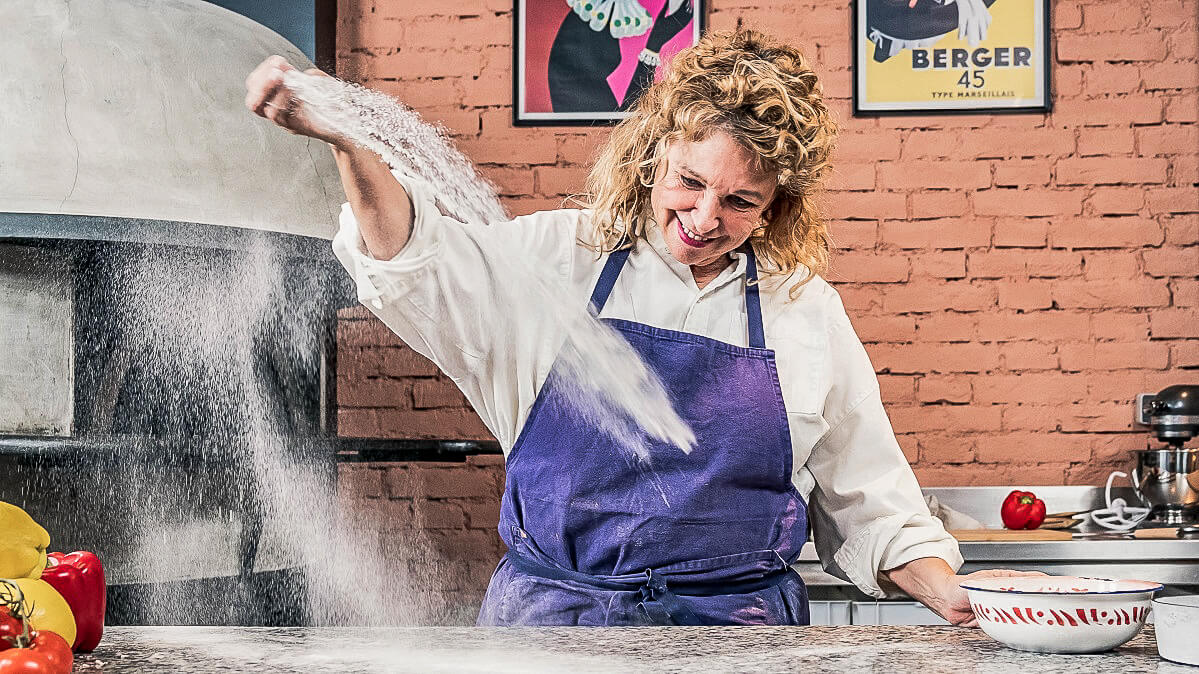 Haya Molcho in a cooking course