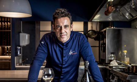 Iker Erauzkin in his restaurant kitchen