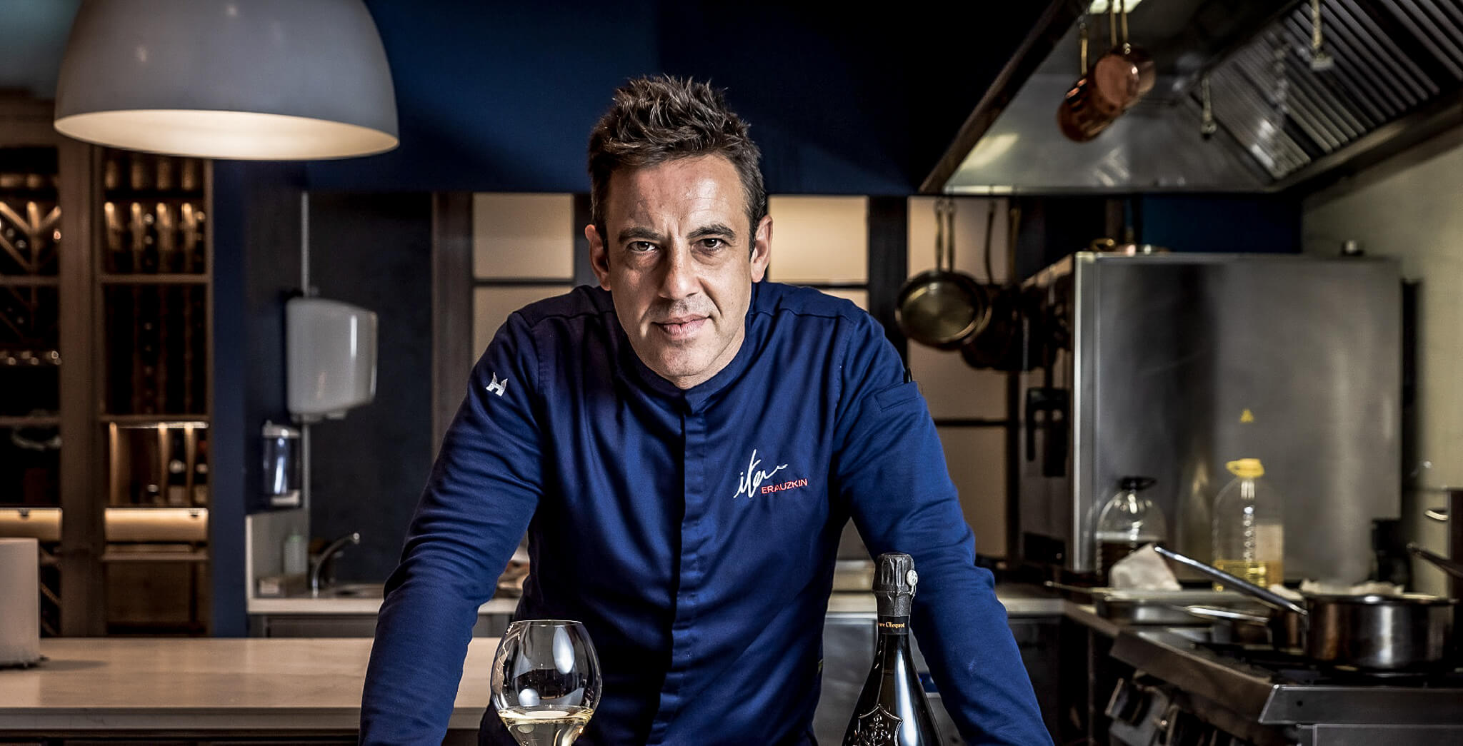 Iker Erauzkin in his restaurant kitchen