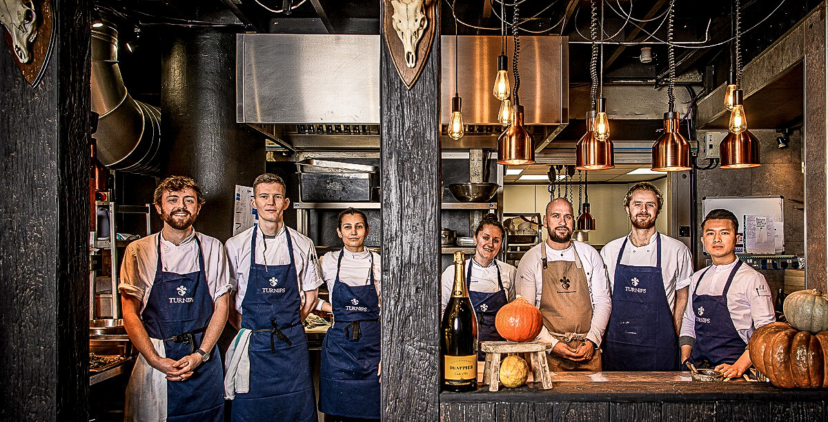 Tomas Lidakevicius and his team at Turnips Restaurant