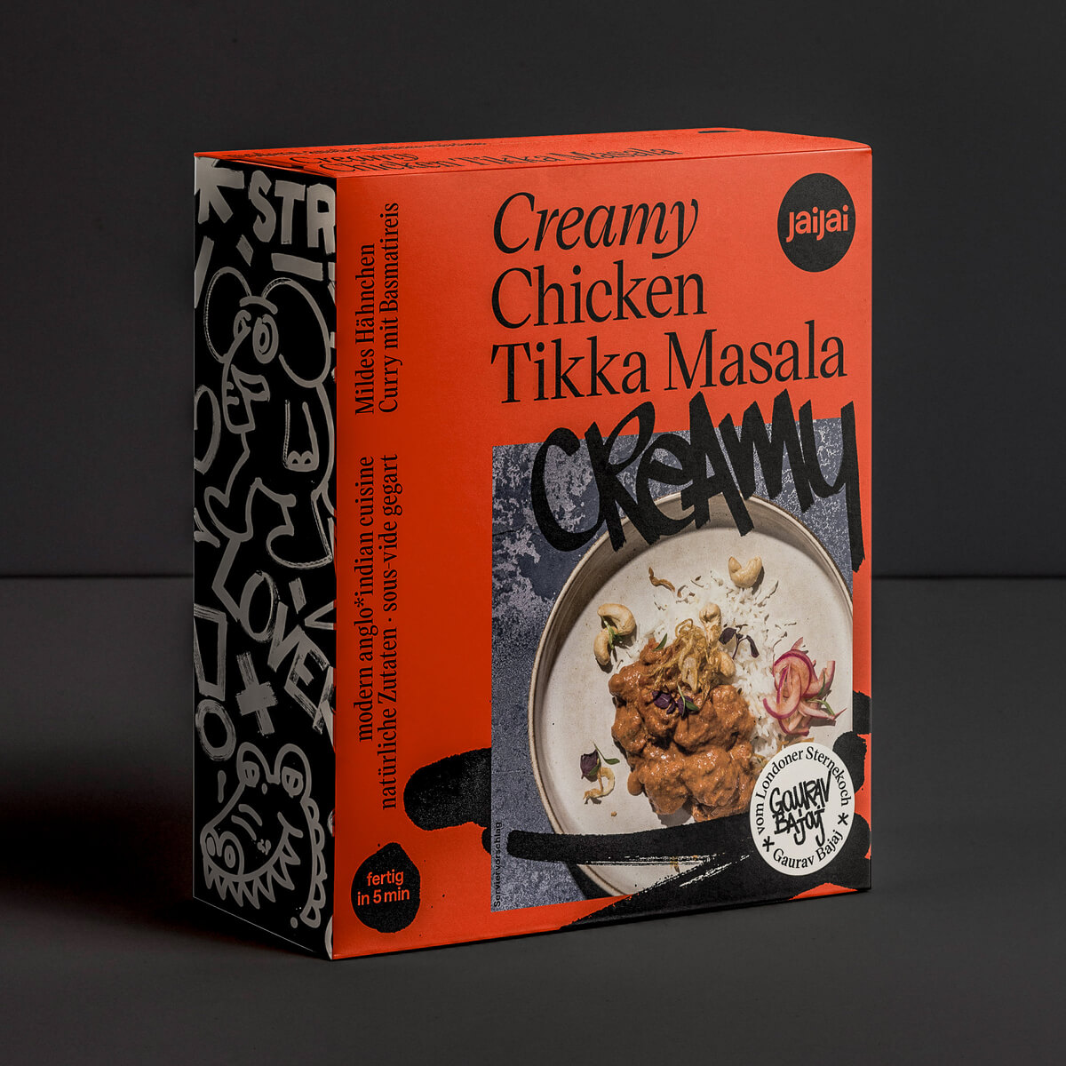Verpackung des High-end Convenience Creamy Chicken Tikka Masala von Jai Food