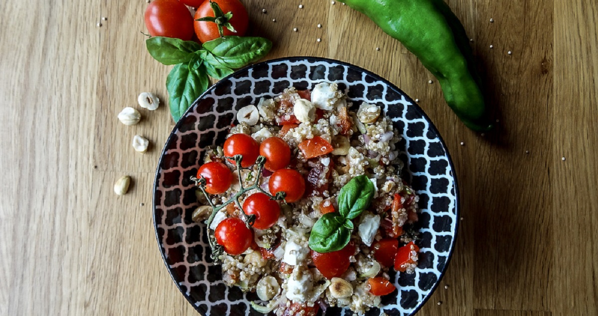 Ensalada de quinoa y queso feta