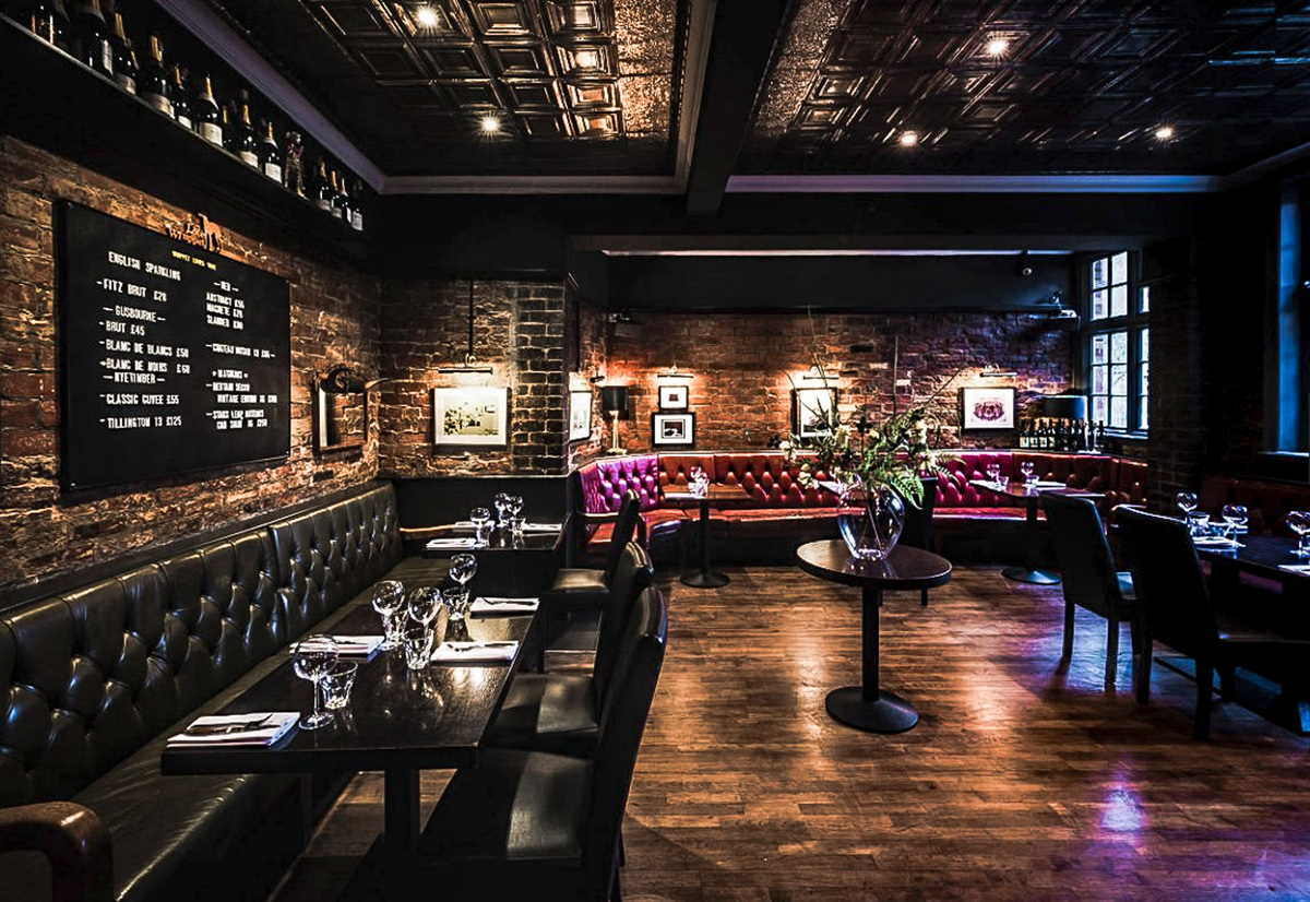 Interior design of The Whippet Inn - an adults only restaurant