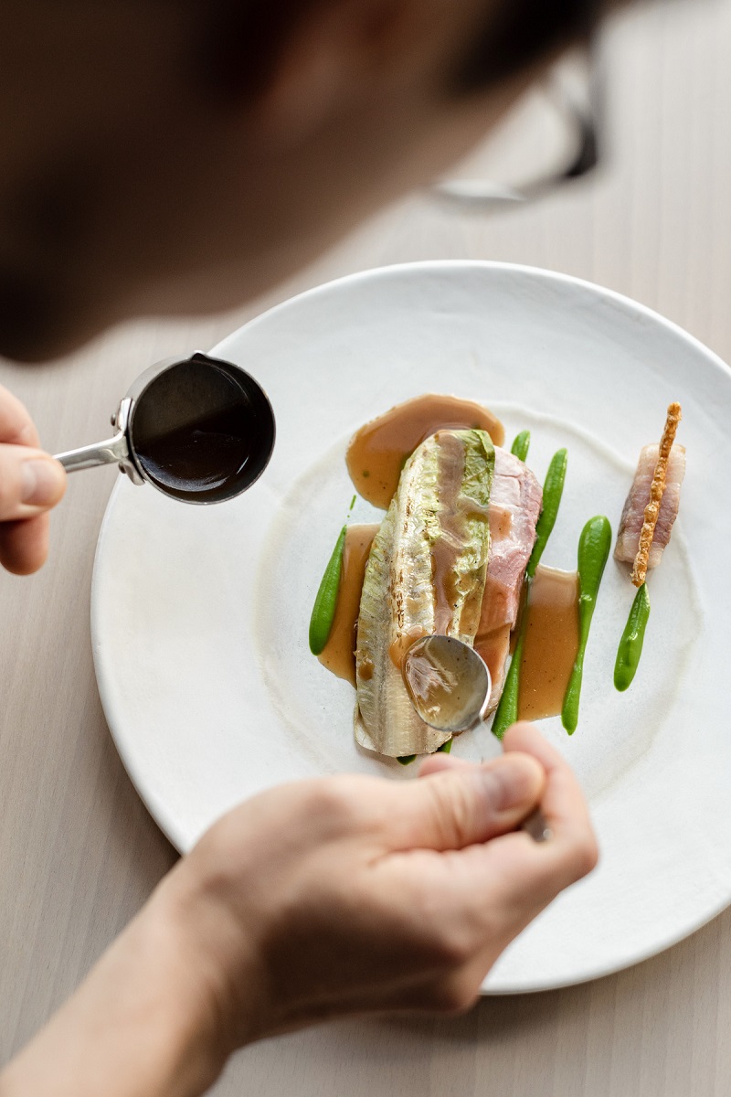A dish is served on a plate