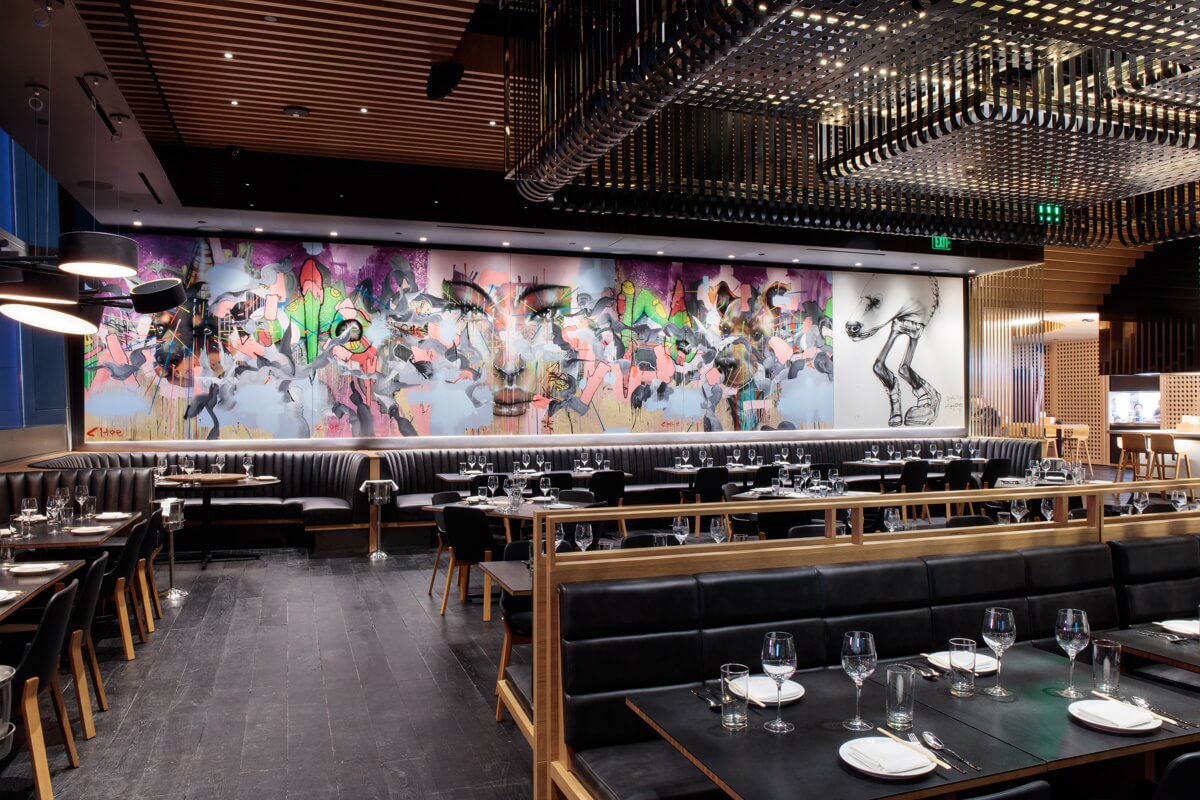 Interior of Momofuku restaurant in Las Vegas