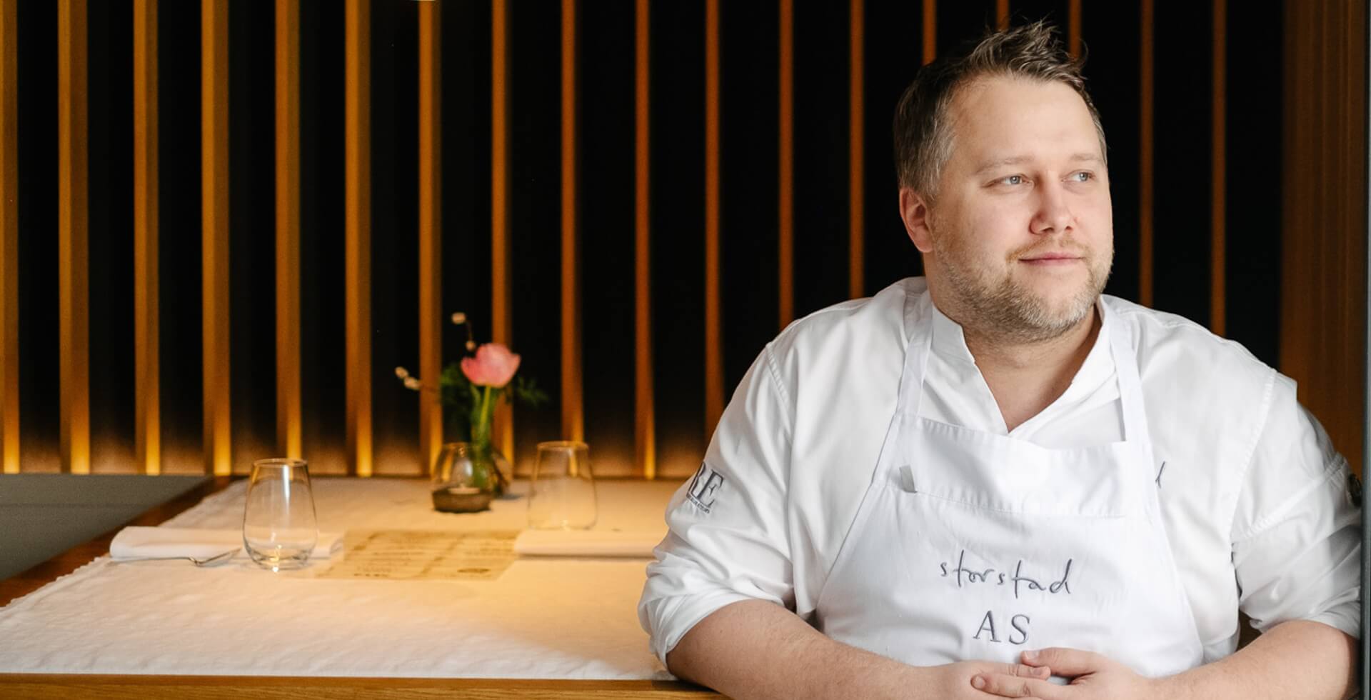 Michelin-starred chef Anton Schmaus in his restaurant Storstad
