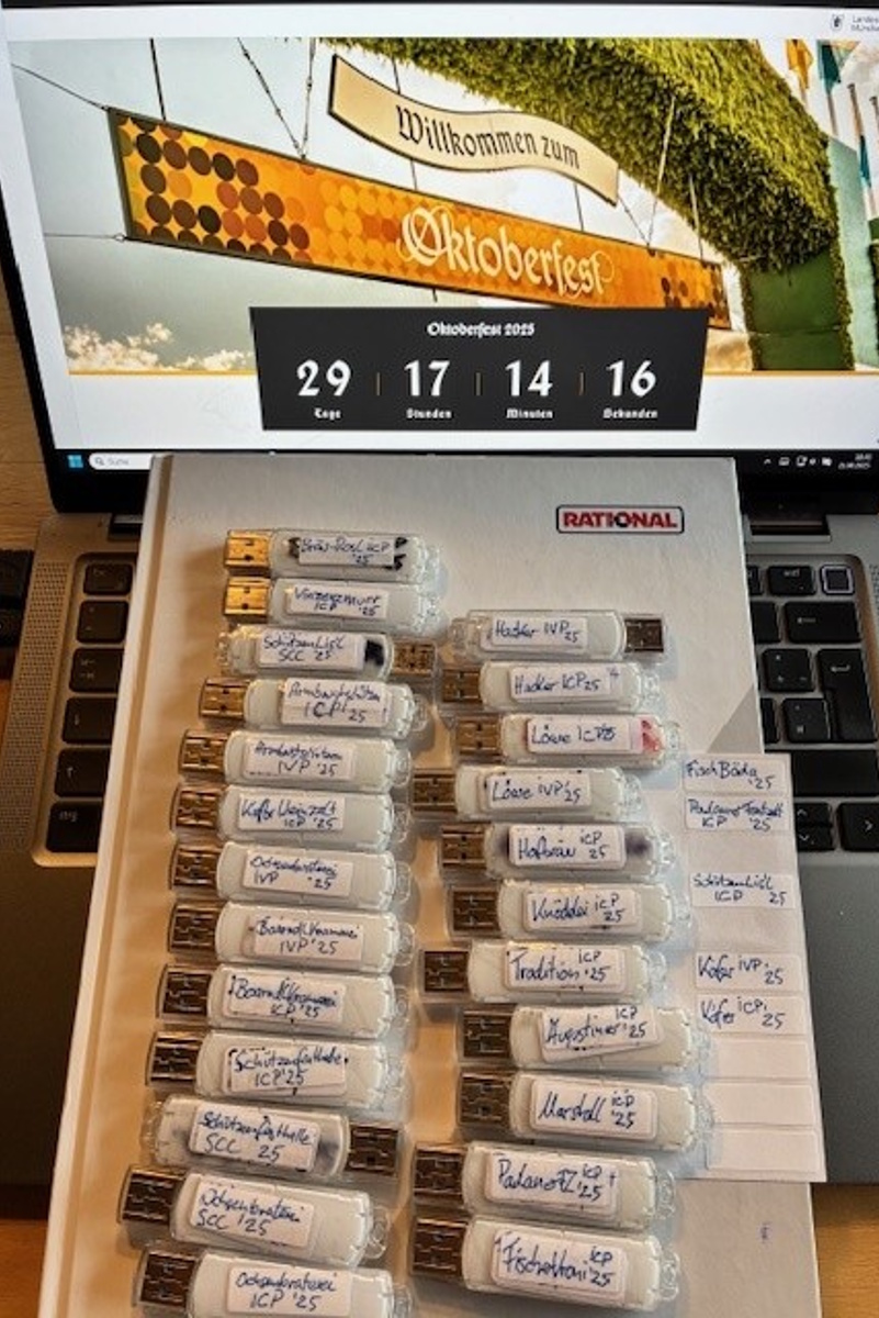 Memorias USB con programas de cocción para las carpas de la Wiesn